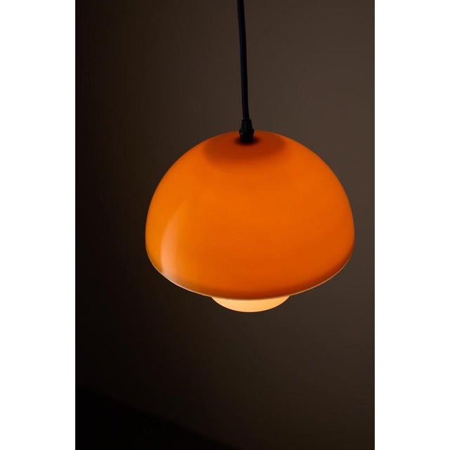 Gold Yellow Cased Glass Mushroom Pendant, 1970s For Sale - Image 8 of 10