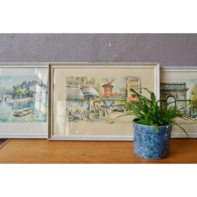 Marius Girard, L'Arc De Triomphe Paris, 1950s, Lithograph, Framed For Sale - Image 4 of 6