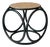 Circular Bentwood and Rattan Stool, 1970s For Sale