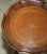 4 Legged Mahogany & Brown Leather Pie Crust Edge Side Table For Sale - Image 4 of 11