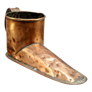 19th-Century English Copper Boot Ale Muller Warmer