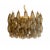 Smoked Murano Glass Pendant Light with Polyhedrons and Gold Frame from Justfurnituress SRL For Sale - Image 9 of 10