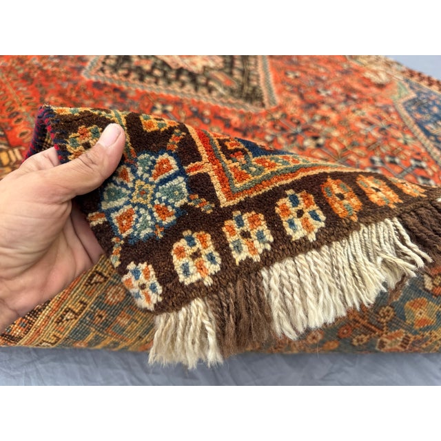 Persian Original Vintage Handmade Rug 4'10 X 7'5 For Sale - Image 10 of 10