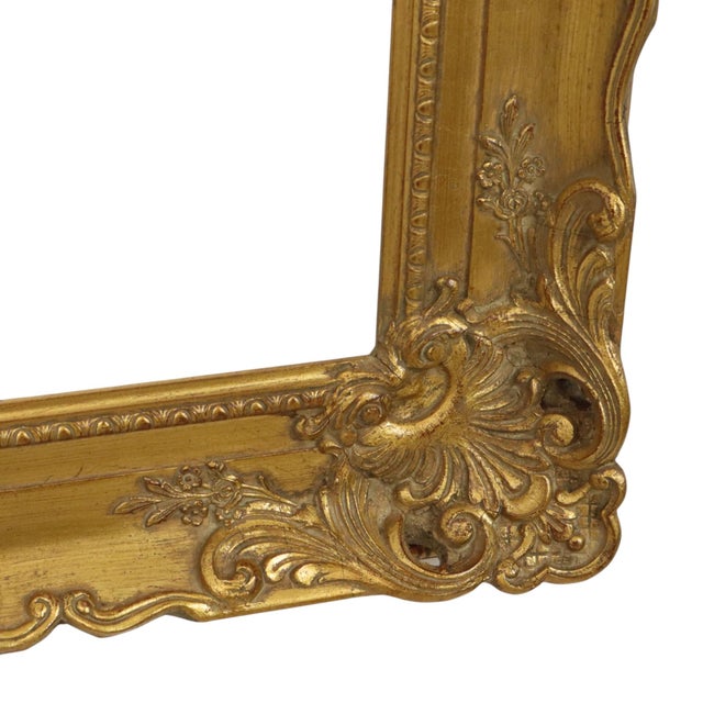 Large Baroque Classic Wooden Gold Frame For Sale - Image 5 of 16