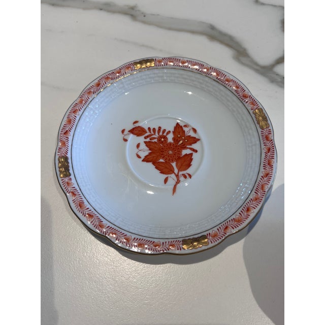 1970s Herend Chinese Bouquet Rust Coffee Set- 32 Pieces For Sale In San Francisco - Image 6 of 7