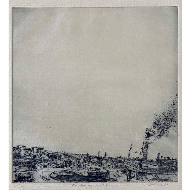 Robert A. Birmelin, The Burning Tower, American Modernist Abstract Etching For Sale