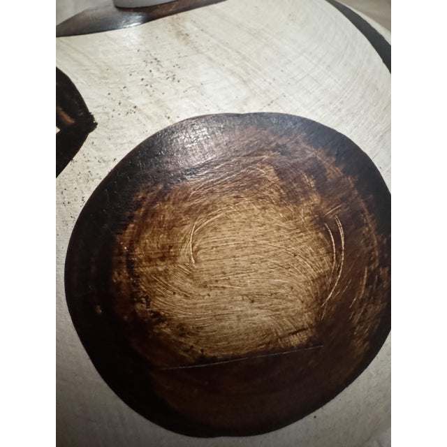 Ceramic Mid-Century Portuguese Studio Pottery Op Art Spherical Table Lamp, 1970s For Sale - Image 7 of 9