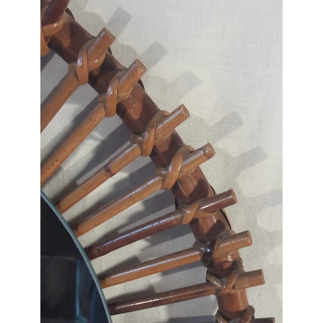 Vintage Wicker Mirror, in Very Good conditions. Designed 1970 to 1979