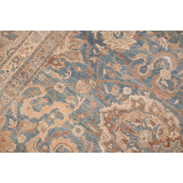 A stunning Late 19th century Persian Tabriz Rug in predominantly blues, with accents in cream and khaki Details rug no....