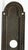 Art Deco style narrow bronze door back plate with a beaded trim. The original mounting screws are not available. Good...