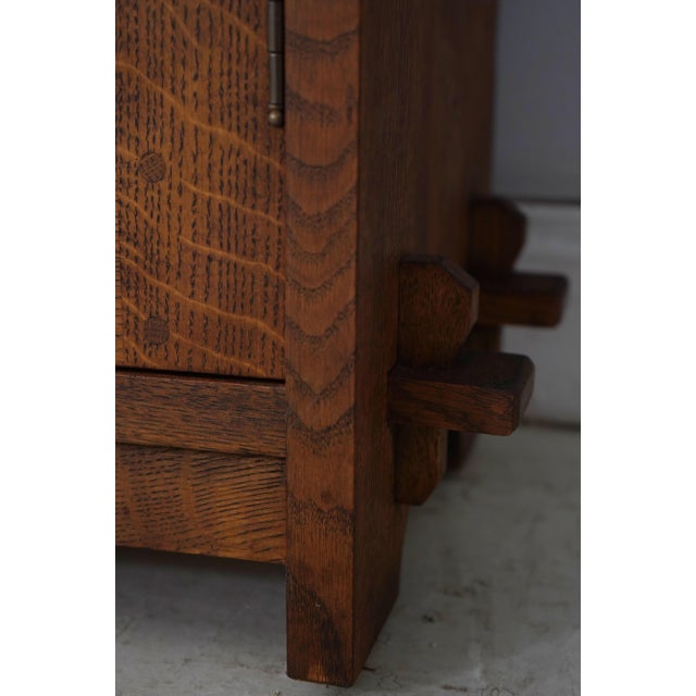 Stickley Mission Oak 3 Door Bookcase For Sale - Image 11 of 15