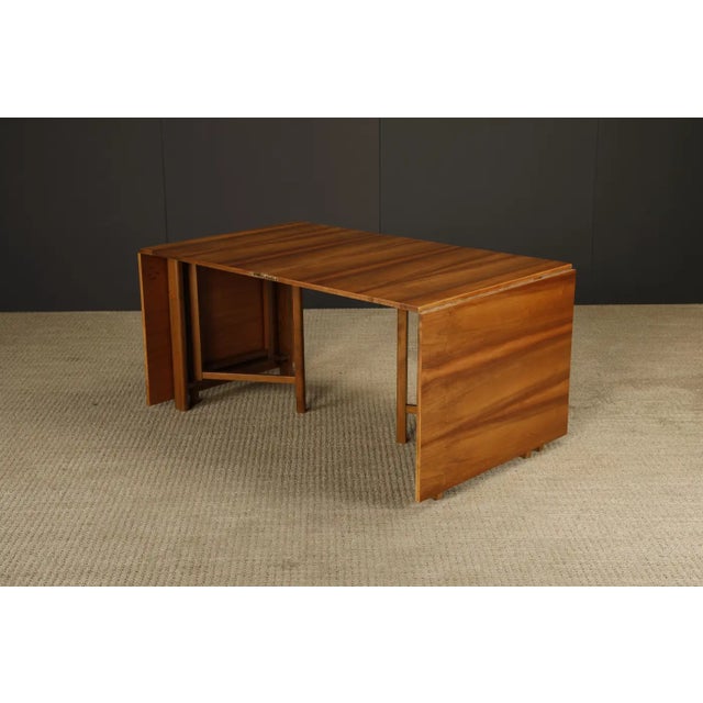 Attributed to Bruno Mathsson Attributed 'Maria' Drop-Leaf Folding Table in Walnut, Sweden, C 1950s For Sale - Image 12 of 18