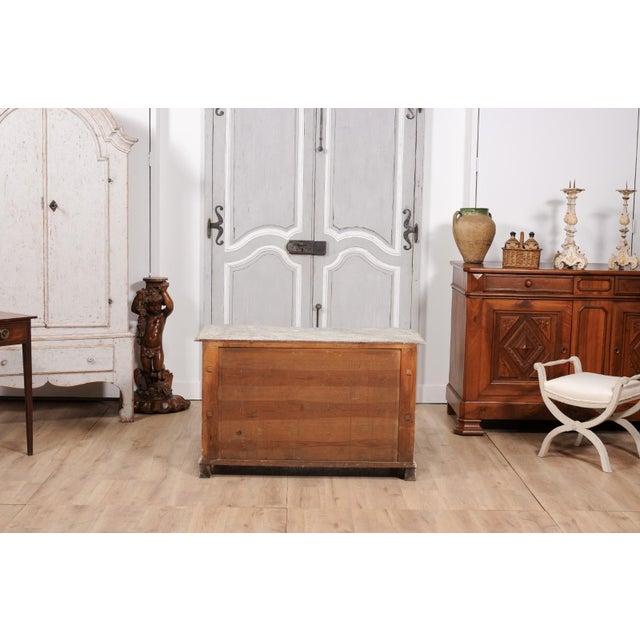 Swedish Baroque Style 19th Century Gray Serpentine Front Three-Drawer Chest For Sale - Image 12 of 12