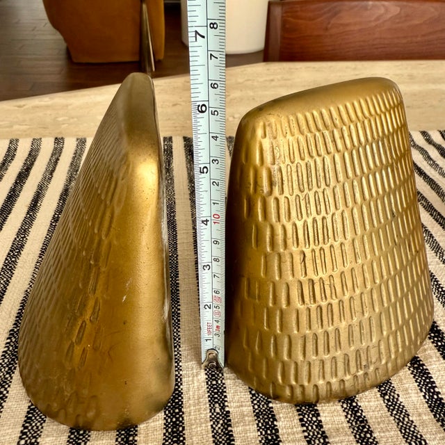 Mid Century Modern Ben Seibel Jenfredware Textured Wedge Bookends Vintage MCM For Sale - Image 9 of 12