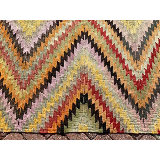 Bohemian Vintage Kilim - 67" X 115" For Sale In Raleigh - Image 6 of 10