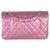 Chanel Dark Pink Iridescent Quilted Lambskin Medium Classic Double Flap Bag For Sale - Image 4 of 9