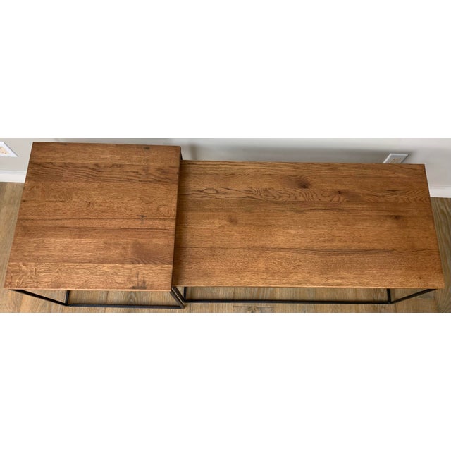 Modern Iron an Wood Scandinavian Modular Coffee Table For Sale In Los Angeles - Image 6 of 7