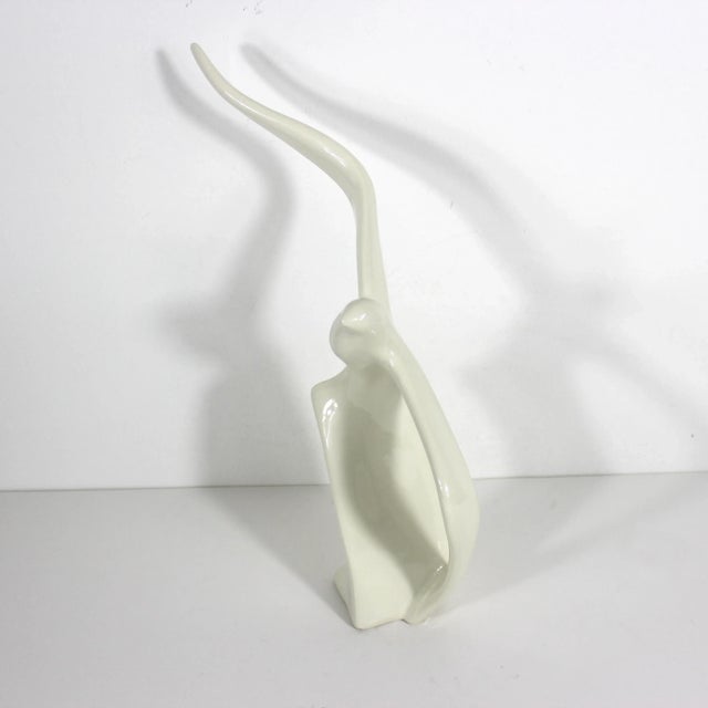Width: 8 inches Height: 14 inches Depth: 3 inches About this item Fabulous MCM style white ceramic sculpture of a seagull...