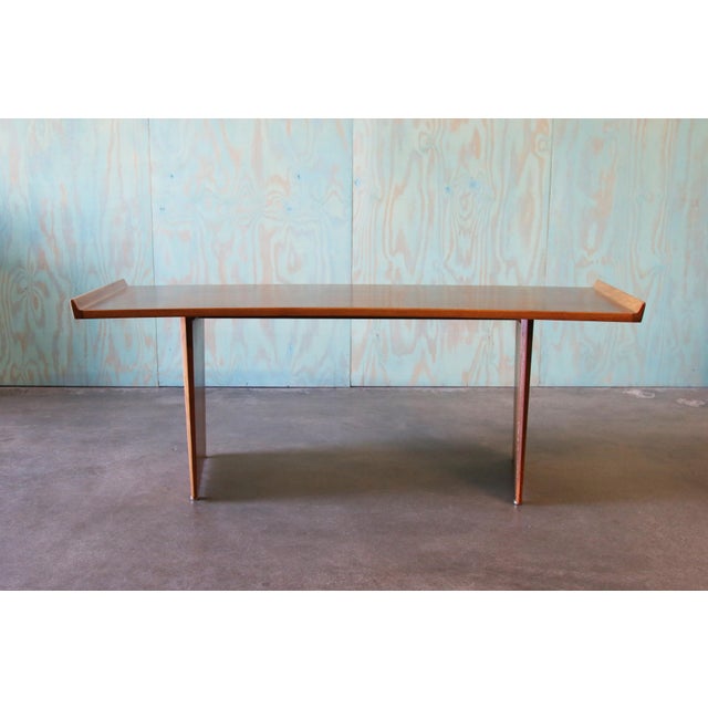 1950s 1950s Harvey Probber (Attr.) Mid Century Walnut Advent Executive Desk Mid Century For Sale - Image 5 of 12