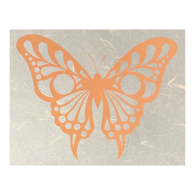 1970s James Omohundro Butterfly Serigraph For Sale