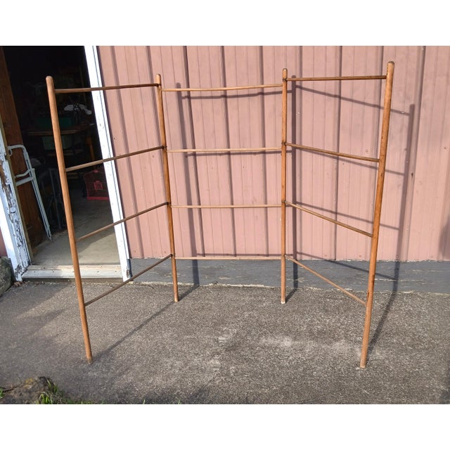 Antique Wooden Trifold Ladder Drying Rack 1900s For Sale - Image 18 of 18