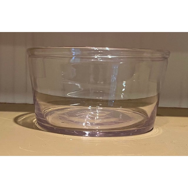 Antique 19th Century American Free Form Blown Glass Bowl With Rolled Lip and Polished Pontil For Sale - Image 11 of 17