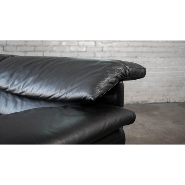 1980s Postmodern Leather Alanda Sofa by Paolo Piva for B&b Italia For Sale - Image 14 of 18