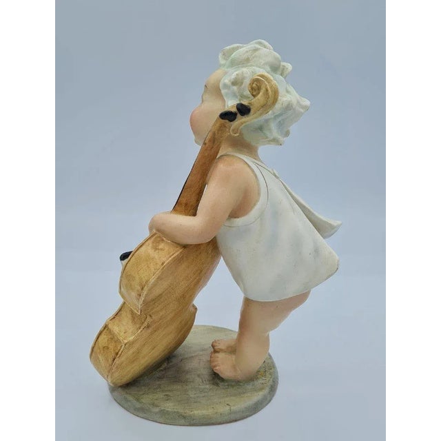 Little Girl with Cello in Ceramic by Arturo Pannunzio, 1950s For Sale - Image 5 of 10