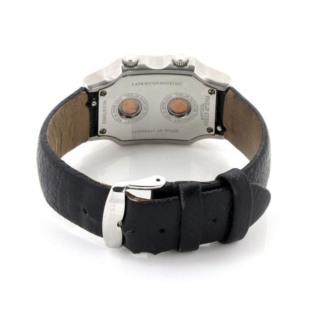 This is an authentic wrist watch by Philip Stein from the Teslar collection, the case is crafted from stainless steel with...