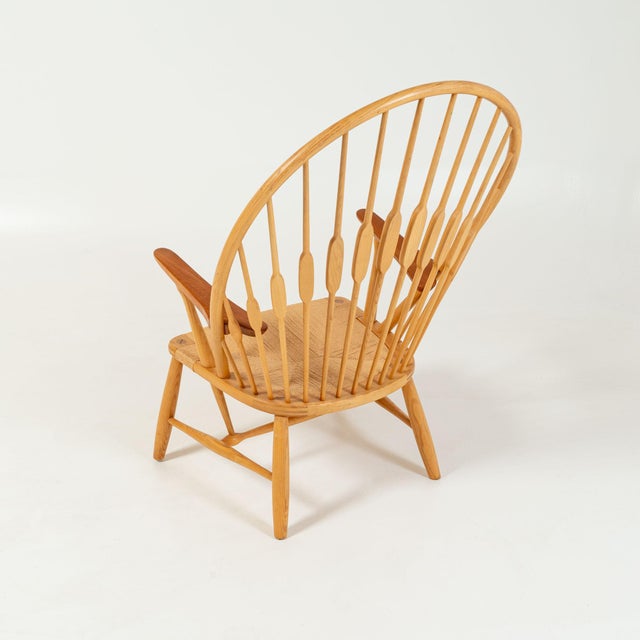 1960s 1960s Hans Wegner Jh50 “Peacock Chair” in Oak and Teak For Sale - Image 5 of 13
