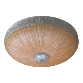 Canopy Mount Light Fixture Vintage Blush Pink For Sale