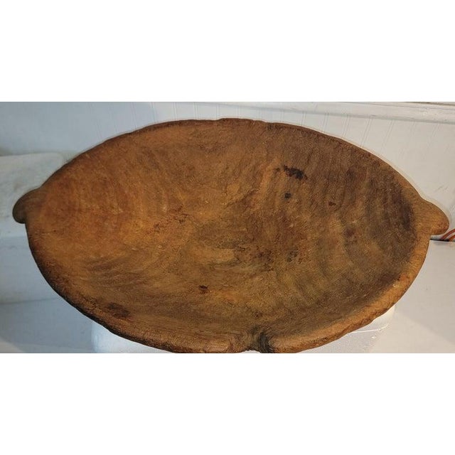 19Thc Hand Carved Native American Carved Trencher For Sale - Image 4 of 7