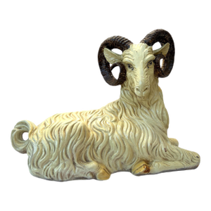 Vintage Mid Century, Hollywood Regency, Neo Classic, Ceramic Sculptural Ram
