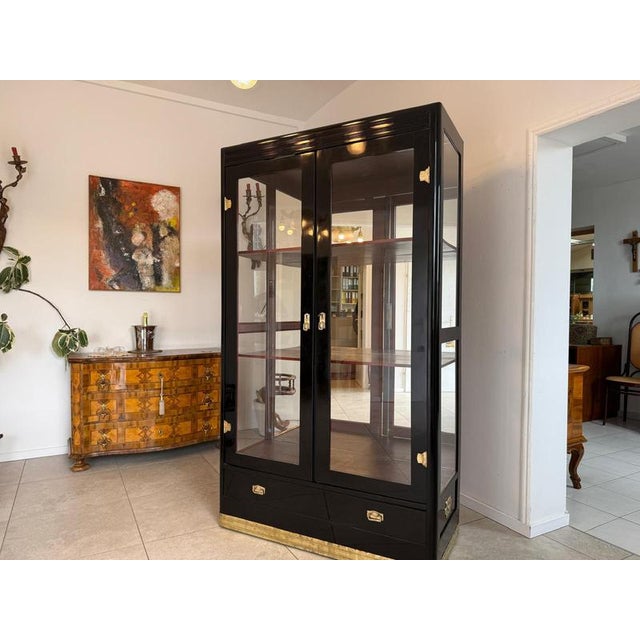 Original Art Nouveau Bookcase/Library Cabinet, Restored. Dimensions: Height x Width x Depth 200 x 116 x 50 cm. This...