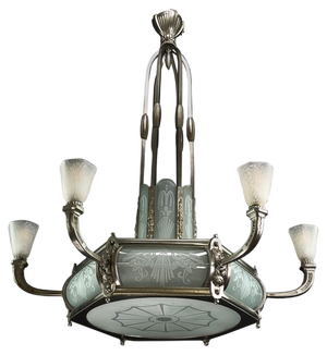 Vintage Art Deco Chandelier, 1930s