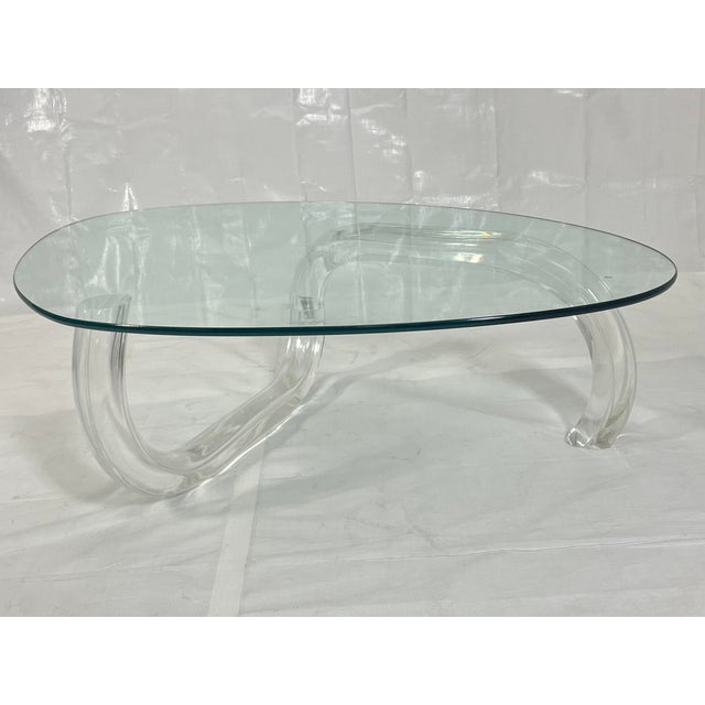 1970s Charles Hollis Jones “Squiggly Wiggly” Lucite Coffee Table, Usa, Signed & Dated For Sale In Los Angeles - Image 6 of 15