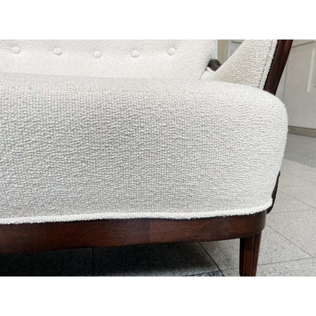 1940s Danish Modern Sofa by Alfred Christensen in Ivory Bouclé For Sale - Image 14 of 18