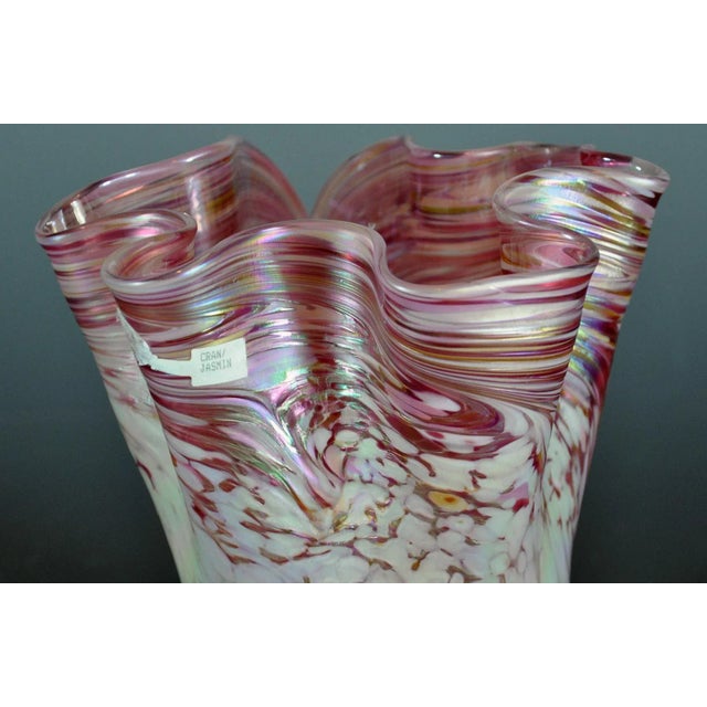 Studio Glass Connie Christopher Handkerchief Vase For Sale - Image 4 of 5
