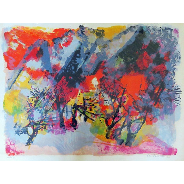 Maurice-Elie Sarthou (FR 1911-1999) original lithograph (L'Incendie) pencil signed, artist proof, numbered ____/XXV. There...