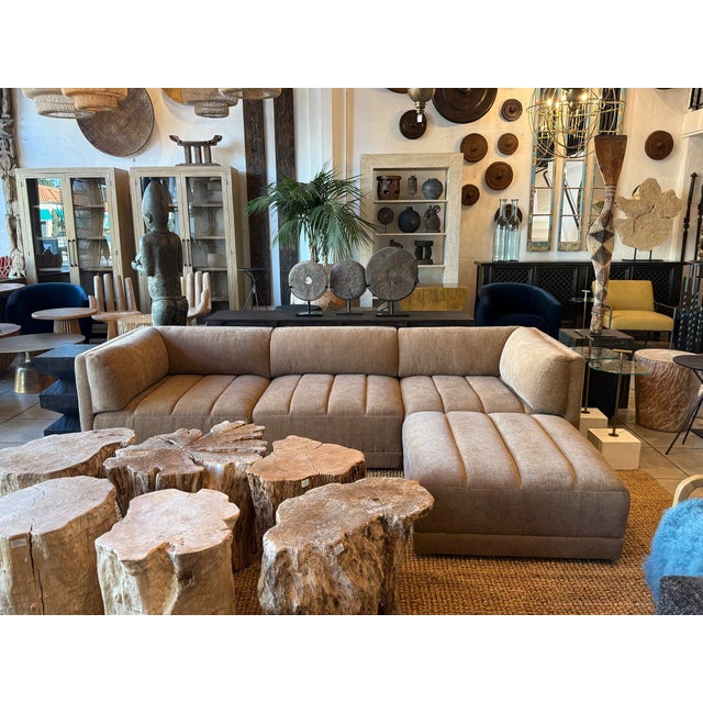 Cocoa Upholstered Sofa For Sale - Image 15 of 16