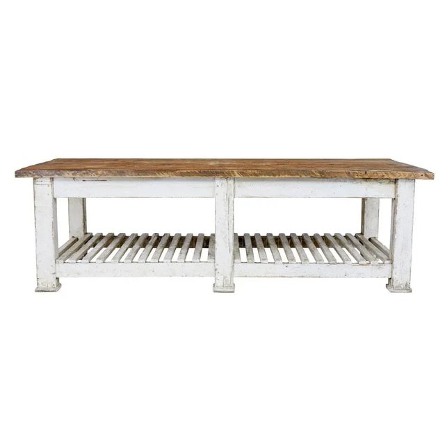 Large 19th Century Pine Work Table, 1890s For Sale - Image 12 of 13