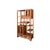 1990s Asian Inspired Asymmetrical Light Brown Shelving Display Cabinet Divider For Sale - Image 5 of 10