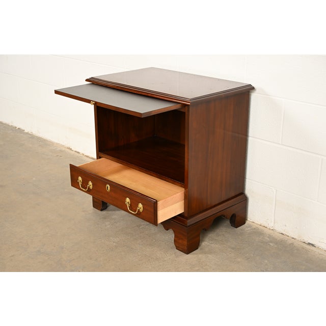 Harden Furniture Georgian Carved Cherry Wood Nightstand For Sale In South Bend - Image 6 of 13