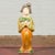 Mid 20th Century Chinese Court Lady Statue with Egg and Spinach Pattern Kimono and Holding a Dog For Sale - Image 5 of 13