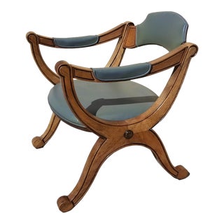1970s Drexel Heritage Hollywood Regency X Dante Savonarola Chair For Sale