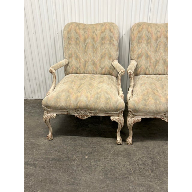 Textile Late 20th Century Upholstered Quality Bergere Chairs- A Pair For Sale - Image 7 of 9