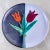 From the Atelier Cérenne à Vallauris in France, a hand made pottery Tulip plate, circa 1940-1950. The plate is finished in...