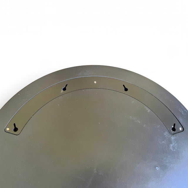 Modern Minimalist Split Circle Wall Mirror With Black Center For Sale - Image 11 of 11