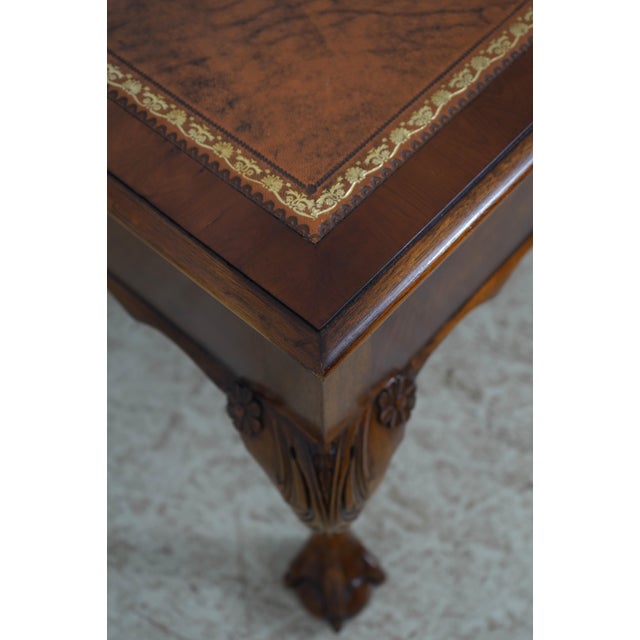 Trosby English Inlaid Leather Top Coffee Table For Sale - Image 11 of 17