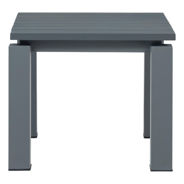 Sardinia Outdoor Aluminum End Table - Gray For Sale